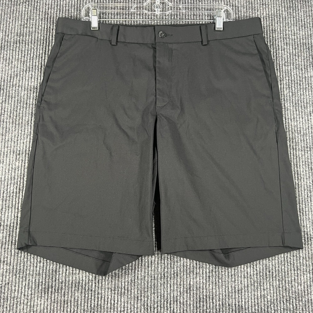 Nike Shorts Dri-Fit Mens Size 36 Solid Black Standard Fit Golf Chino Sharp Light